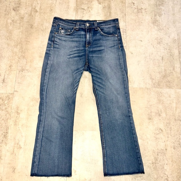 Rag + Bone Cropped Mid Rise Jeans | 28 - Picture 2 of 8